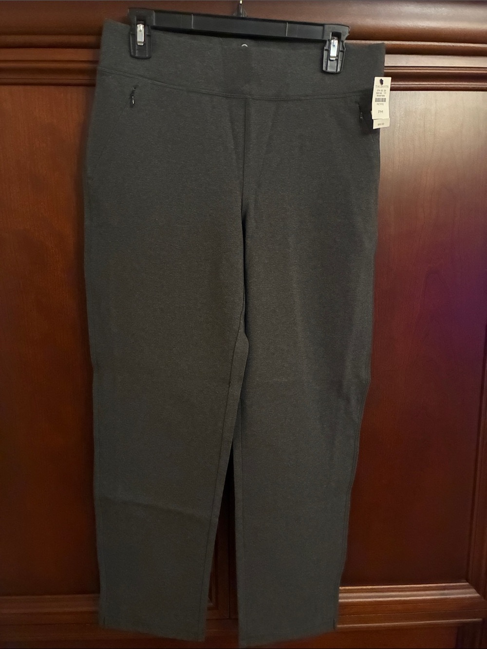 Talbots womens Gray Stretch Knit Pants - Comfortable Everyday Bottoms